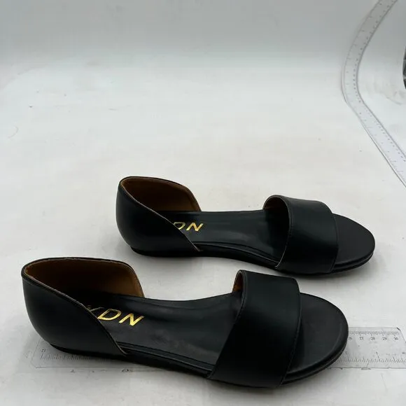 YDN Women Western Peep Toe D'Orsay Casual Flats Slip on Comfy Walking Shoe Black