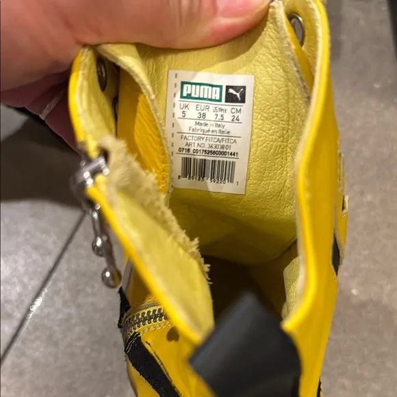Yellow and White Women's High Heel Sneakers