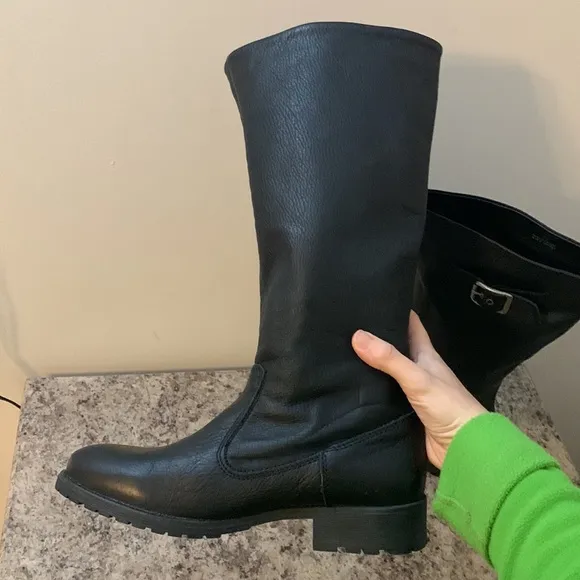 Zara Genuine Leather and Suede Interior Boots