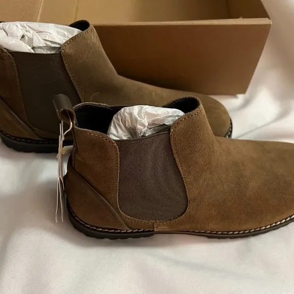 Zara Kids Elastic Goring Leather Ankle Boots