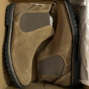 Zara Kids Elastic Goring Leather Ankle Boots
