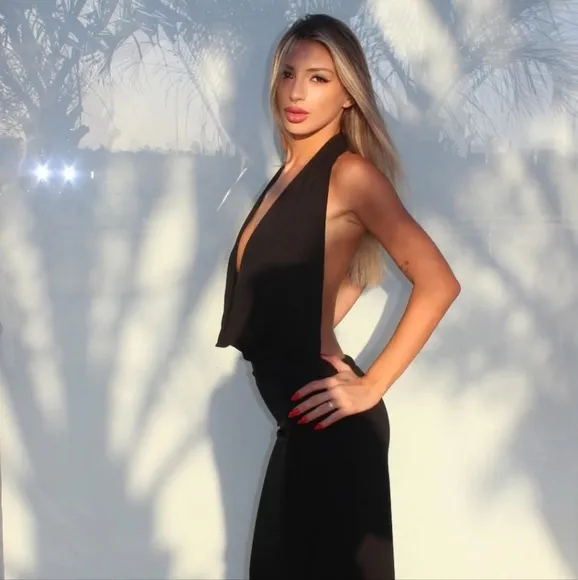 ZARA MIDI  HALTER DRESS Black Size XL
