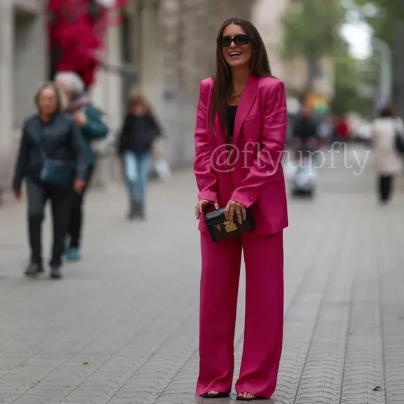 Zara * Oversized Straight Cut Pink Blazer Size XS