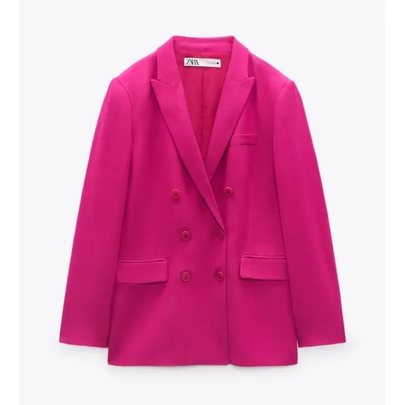 Zara * Oversized Straight Cut Pink Blazer Size XS