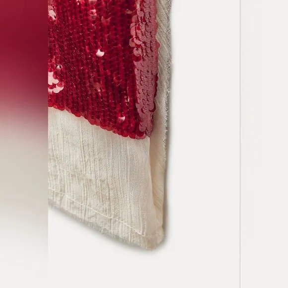 Zara Runs bigLimited EDITION- BLOGGER'S FAVE! SEQUIN CHIFFON DRESS ZW COLLECTION