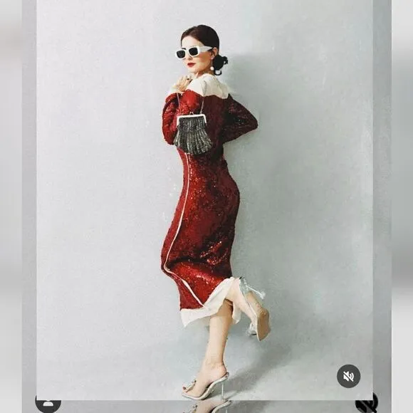 Zara Runs bigLimited EDITION- BLOGGER'S FAVE! SEQUIN CHIFFON DRESS ZW COLLECTION
