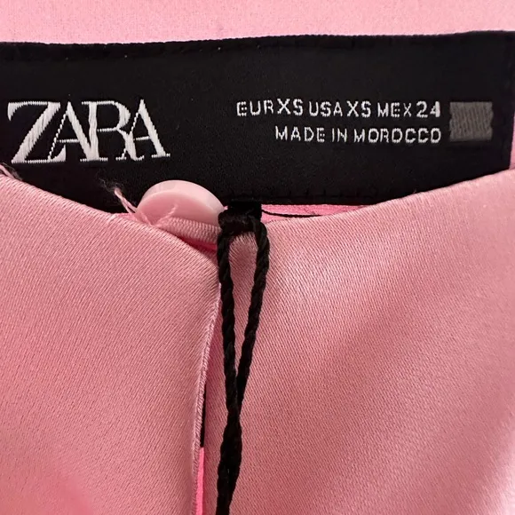Zara SATIN EFFECT CUT OUT MIDI DRESS