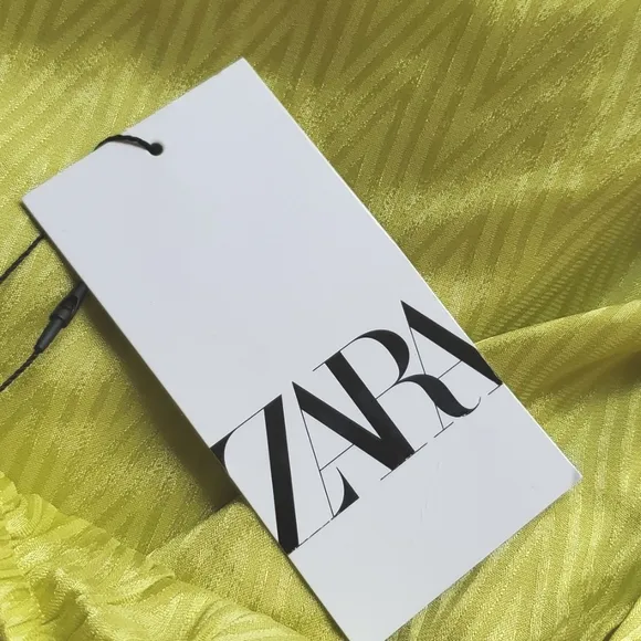 Zara Satin Effect Dress Lime size XS and M