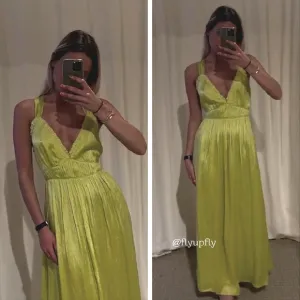 Zara Satin Effect Dress Lime size XS and M